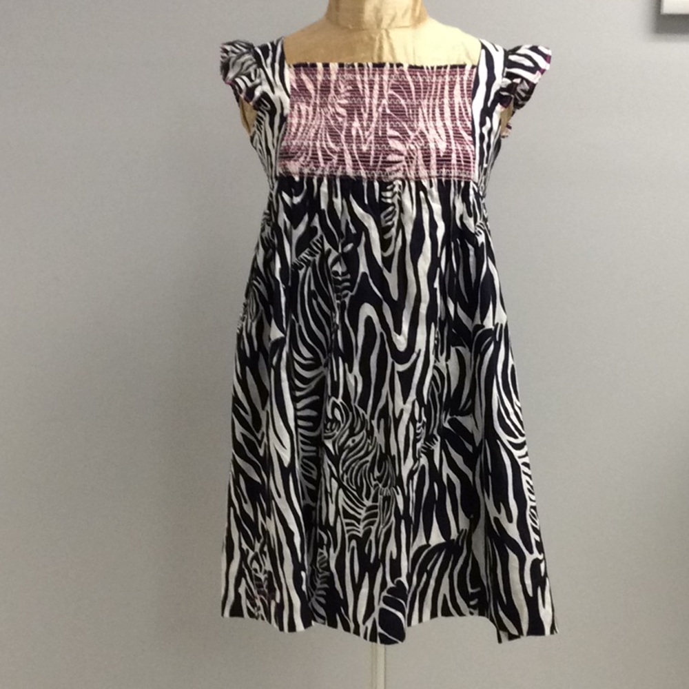 Lilly Pulitzer Navy/White Animal Print Girls Dress